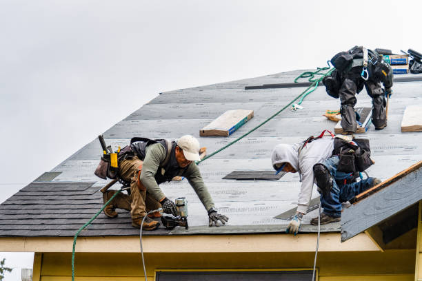 Professional Gutter Installation technician working in Ashby, MN